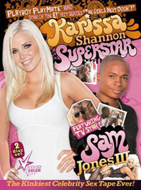 Karissa Shannon Superstar Sex Tape></a></p>
<p>Karissa Shannon has been all over the internet tabloids bottom feeding and crying for attention the last couple of weeks because her and her boyfriend have been prepping for the release of her sex tape called…..</p>
<blockquote><p>
Karissa Shannon Superstar</p>
</blockquote>
<p>Which coincidentally was the same name of the Kim Kardashian sex tape, and that is kinda upsetting me because I like my celebrity sex tapes to have original clever titles, even though al have simila  content, production quality and created with the same intentions to take their fame to another level….</p>
<p>Here is the press release:</p>
<blockquote>
<p>VIVID INKS DEAL TO DISTRIBUTE SEX TAPE OF E! NETWORKS STAR AND PLAYBOY PLAYMATE KARISSA SHANNON ON SEPT 28th</p>
<p>“‘Karissa Shannon Superstar’ is Wildly Erotic, Kinky and Our Hottest Celeb Tape Ever,” Says Vivid Head Steven Hirsch.</p>
<p>LOS ANGELES – (September 20, 2010) – The Vivid-Celeb imprint of Vivid Entertainment, the world ‘s leading adult film studio, will release an “extreme” sex tape starring Karissa Shannon and her TV-star boyfriend Sam Jones III entitled “Karissa Shannon Superstar” on Sept. 28th, in stores nationwide and online at www.vivid.com.</p>
<p>Karissa, the beautiful blonde Playboy Playmate who became a star of the E! Networks hit series “The Girls Next Door”, is the real-life girlfriend of Sam Jones III, best known for playing Pete Ross in The CW Television Network “Smallville” series.</p>
<p>“This is the absolutely the most extreme celebrity sex tape ever brought to us and we’re excited to have it,” said Steven Hirsch, founder/co-chairman of Vivid.  “Even though Karissa and Sam made this for their own enjoyment, it’s shot extremely well and is as provocative as it is sexual.  Never has a girl this beautiful been this nasty…she’s completely uninhibited with Sam.”</p>
<p>The couple is seen enjoying sex in a moving car, their home, a hotel room in Hawaii, and more.  Later, Karissa slips into black lingerie, stockings and high heels, while Sam gets out his riding crop and spiked collar and takes control.  “Karissa Shannon Superstar” runs two hours and features a bonus disc with scenes from Vivid’s other celebrity features.</p>
</blockquote>
<p>I am trying to get an exclusive preview clip. I know we all want to see this Playboy trash fuck, not because we find her hot, interesting or this a real scandal, but because it’s always fun to watch bitches who aren’t official pornstars do porn…especially when you know they are doin’ it to take their careers to the next level….</p>
<p>I’m just hoping her twin sister makes a cameo appearance…because there’s only so much black dick in blonde pussy I can stomach….and feel a twin on twin lesbian eating pussy party like they used to do as 14 year olds for their dad back home at the trailer park is a nice way to break things up a bit…</p>
<p>I guess we’ll have to wait and see.</p>
<p>The post <a rel=