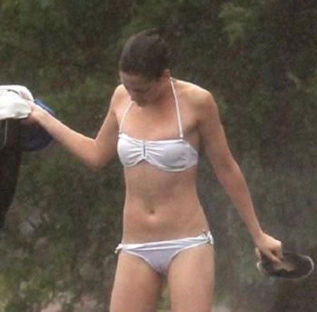 Kristen Stewart in Some See Through Bathing Suit of the DAy