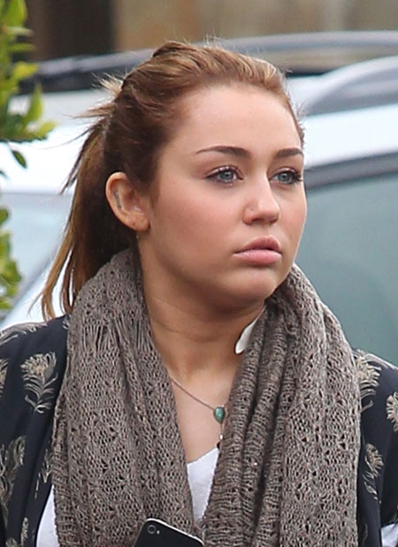 Miley Cyrus Bloated Face Leather Shorts of the Day