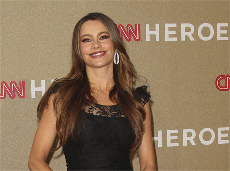 Sofia Vergara was in a tight dress showing off her tits because that's all