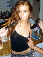 Lohan Personal Knife and Tit Pictures